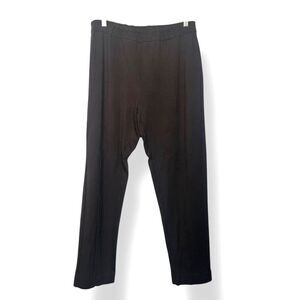Soft Surroundings Pull-On Pants Women L Brown‎ Elastic Waist Straight Stretch
